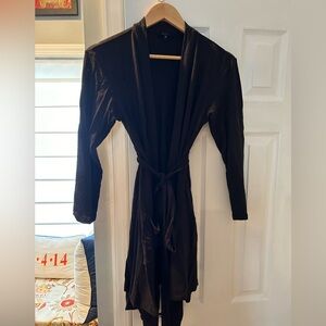 Quince maternity robe - black - small